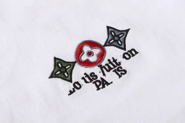 Louis Vuitton Monogram Floral Embroidered Black T-Shirt - 13