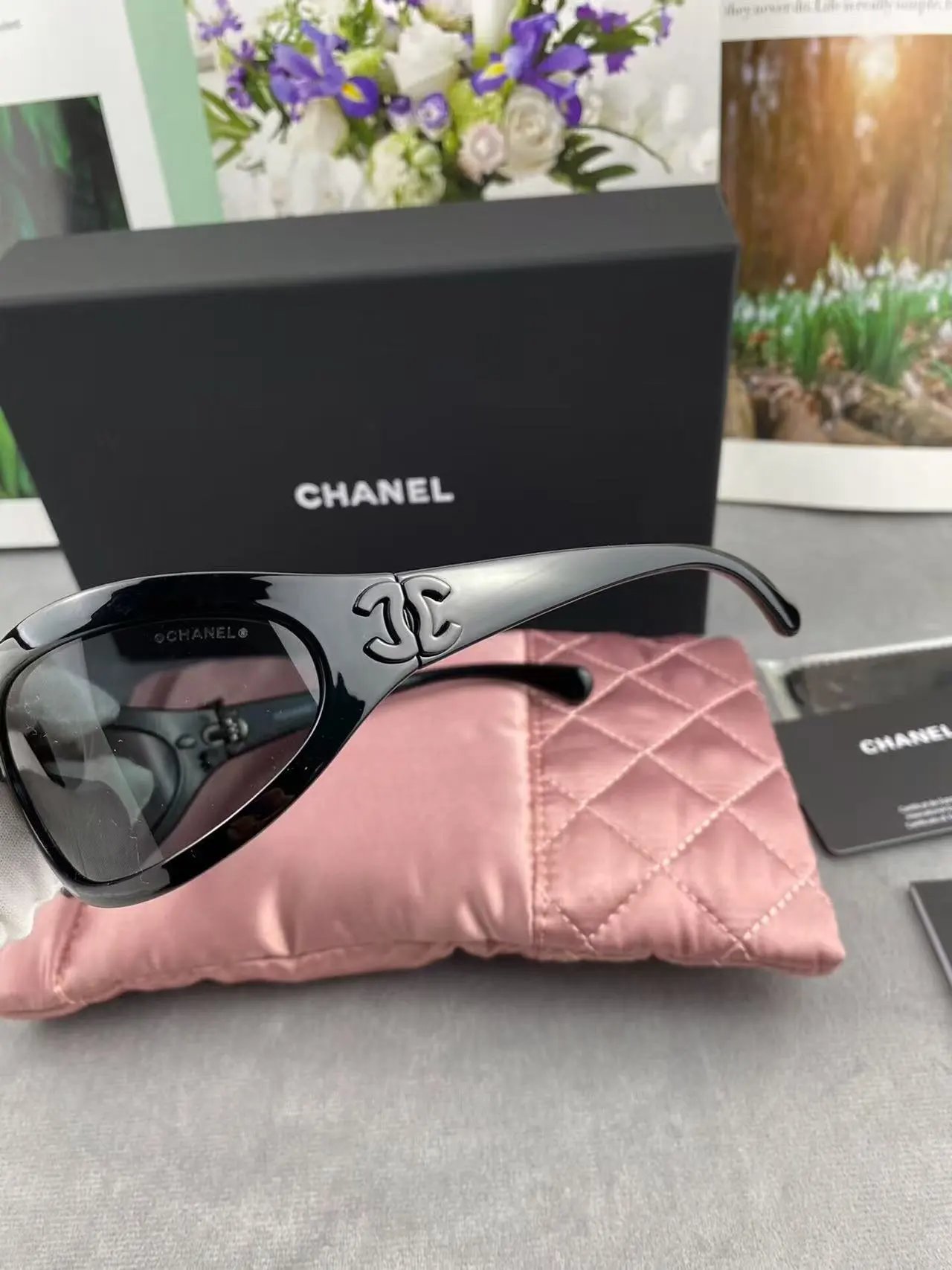 Chanel CC Logo Acetate Sunglasses Black - 2