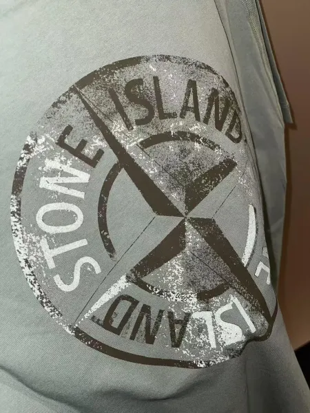 Stone Island Compass Logo T-Shirt Charcoal Gray T-Shirt - 38