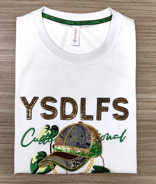 Design YSDLFS Embroidered Graphic Sweatshirt Black Sweater - 13