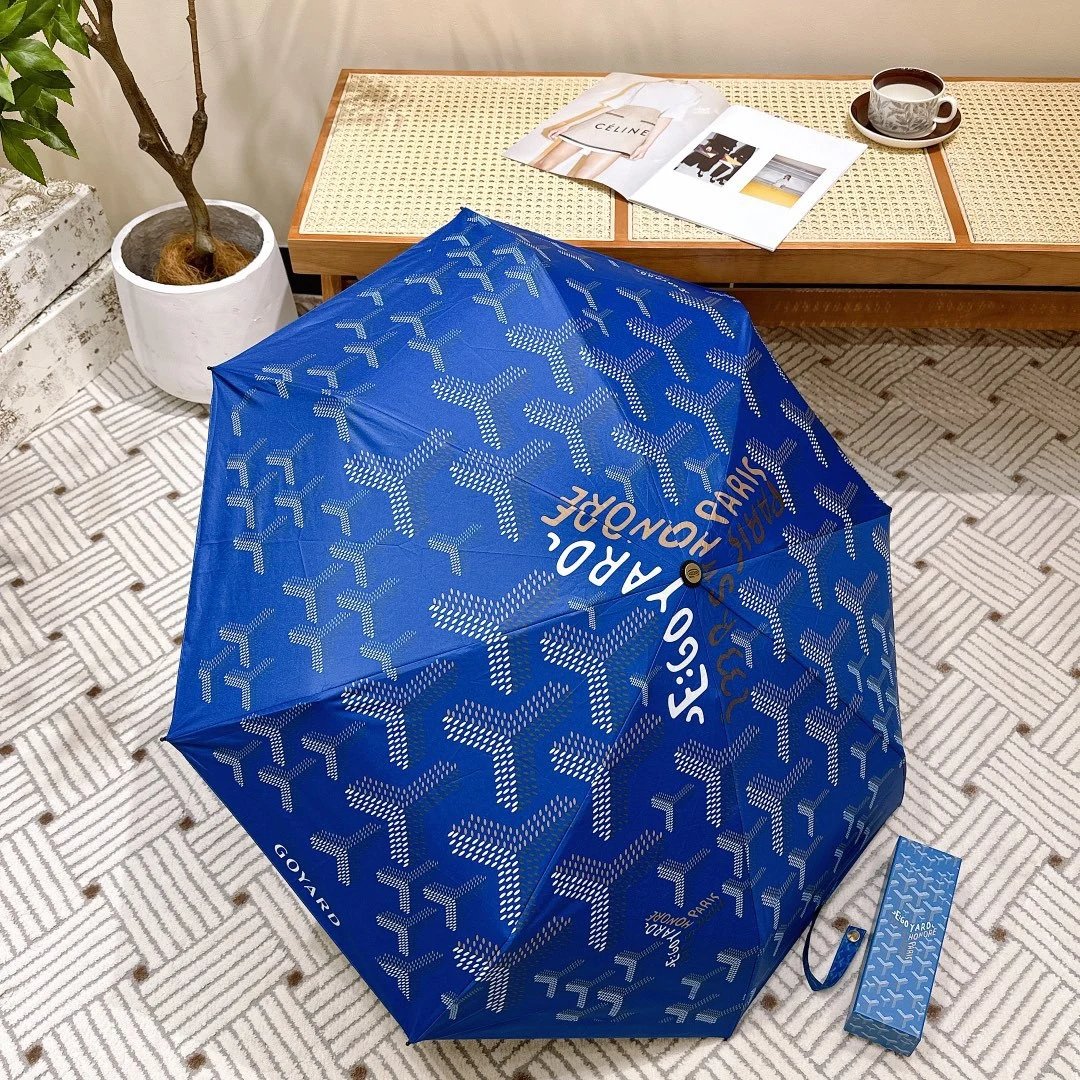 Goyard Saint-Honoré Folding Umbrella Silver Gray Accessories - 24
