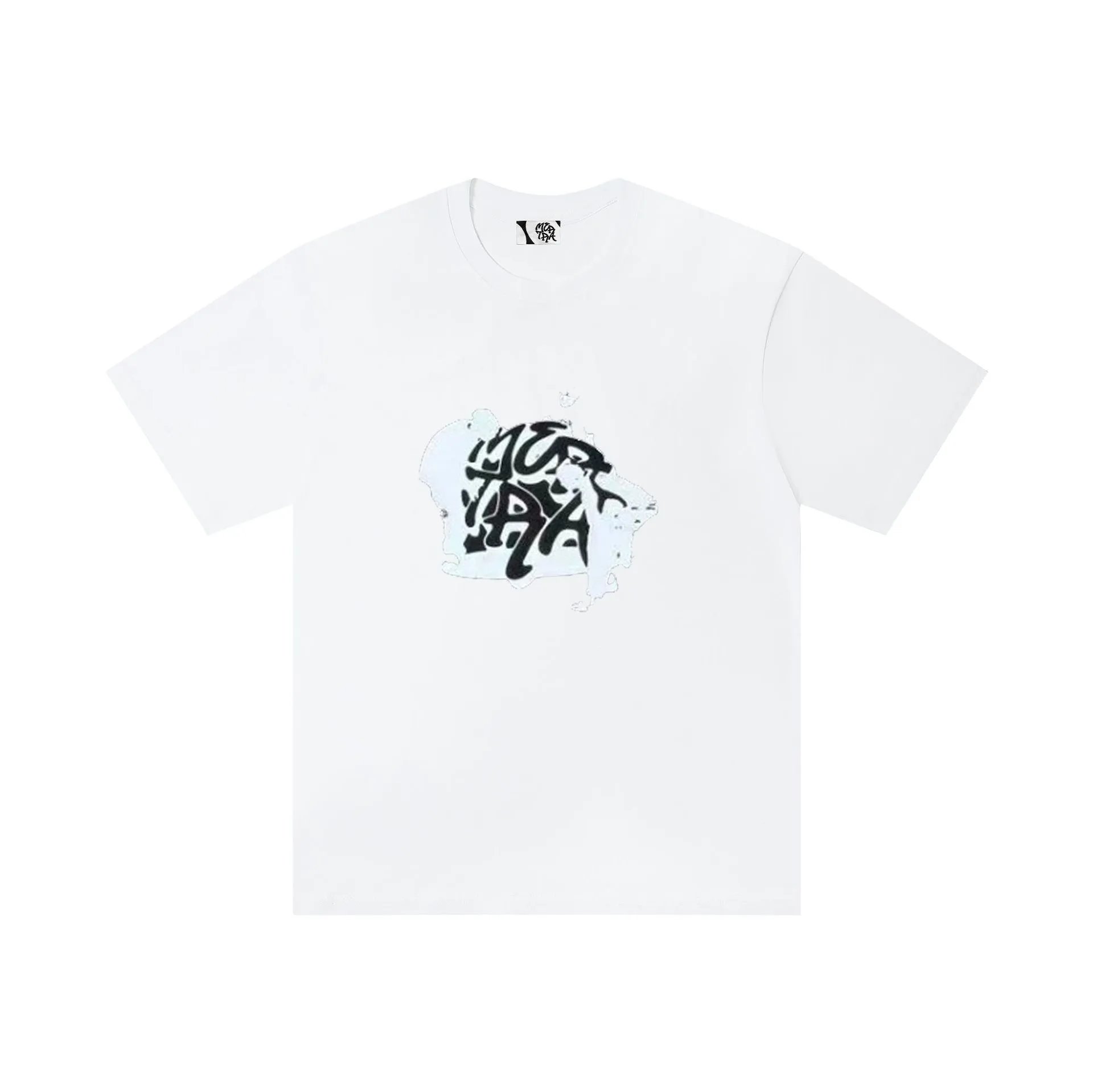 Design Two Characters Graphic Print Black T-Shirt - 16