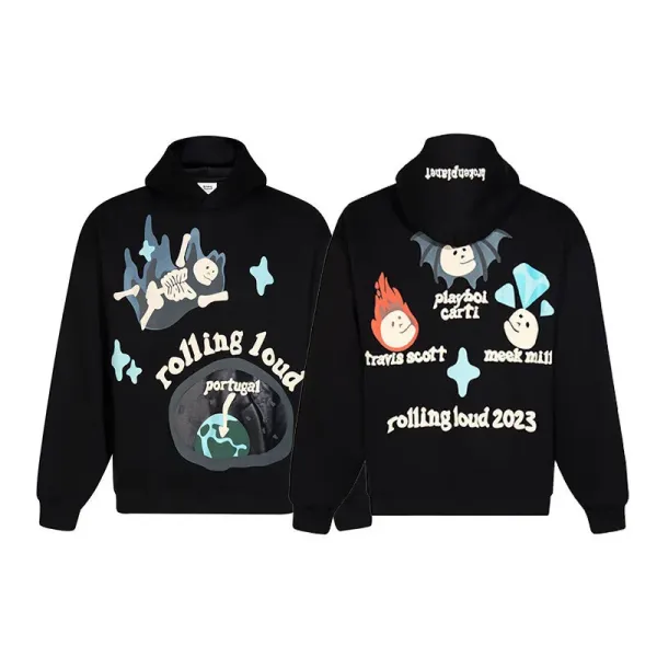 Design Trapped In Time No Way Back Graphic Hoodie Black - 34