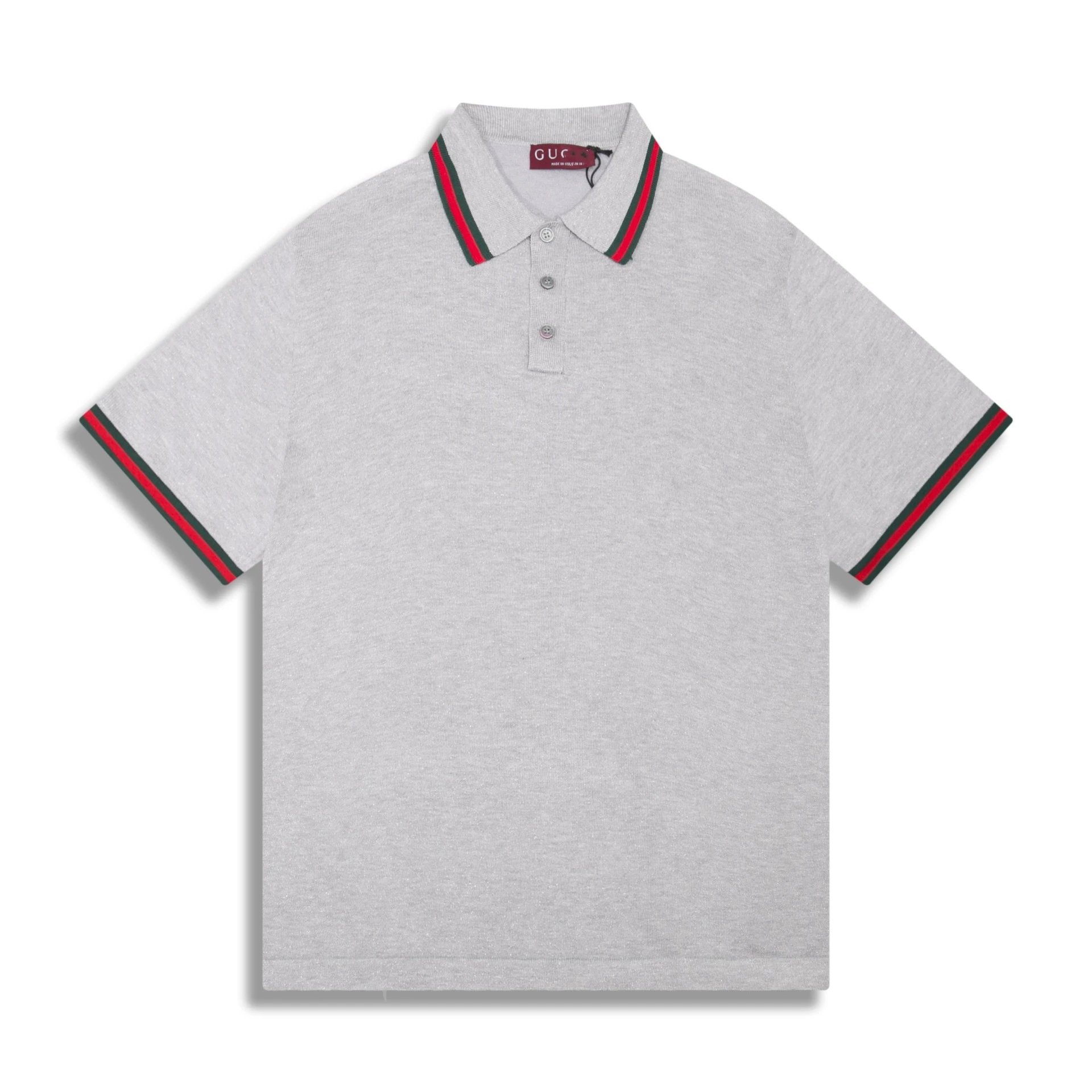 Gucci GUC Striped Knit Polo Navy and White Polo Shirt - 13