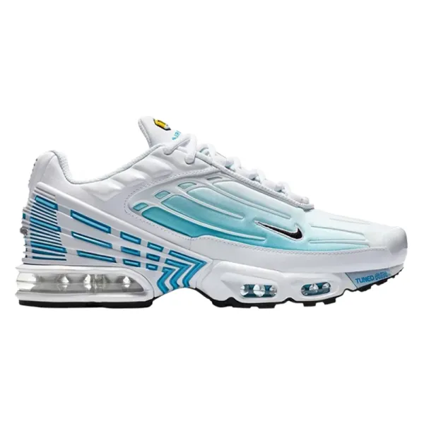 Nike Air Max Plus White and Turquoise Sneakers Running Shoes - 1