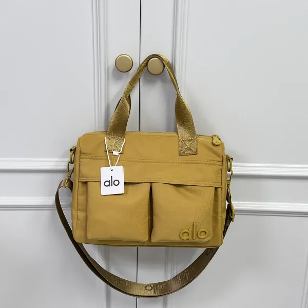 Alo Mini Boston Bag Mustard Yellow Handbag - 20