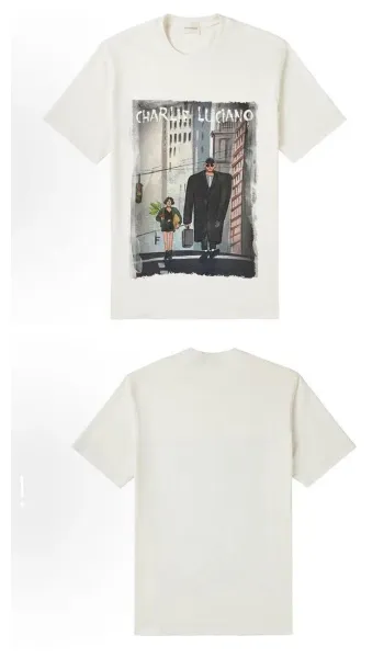 Design Charlie Luciano Maleficent x Aurora Graphic Print Off-White T-Shirt T-Shirts - 22
