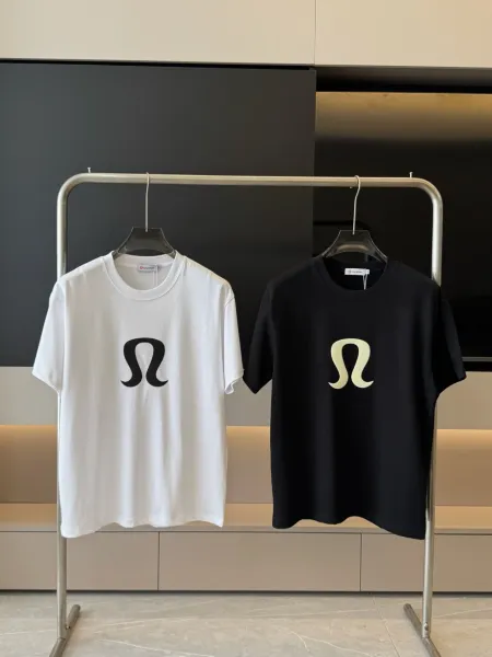 Lululemon Logo Tee White and Black T-Shirt - 1