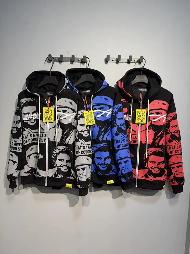 Unbranded Matching Sets Zip-Up Hooded Sweatshirt and Jogger Set with Portrait Graphic product detail image 12