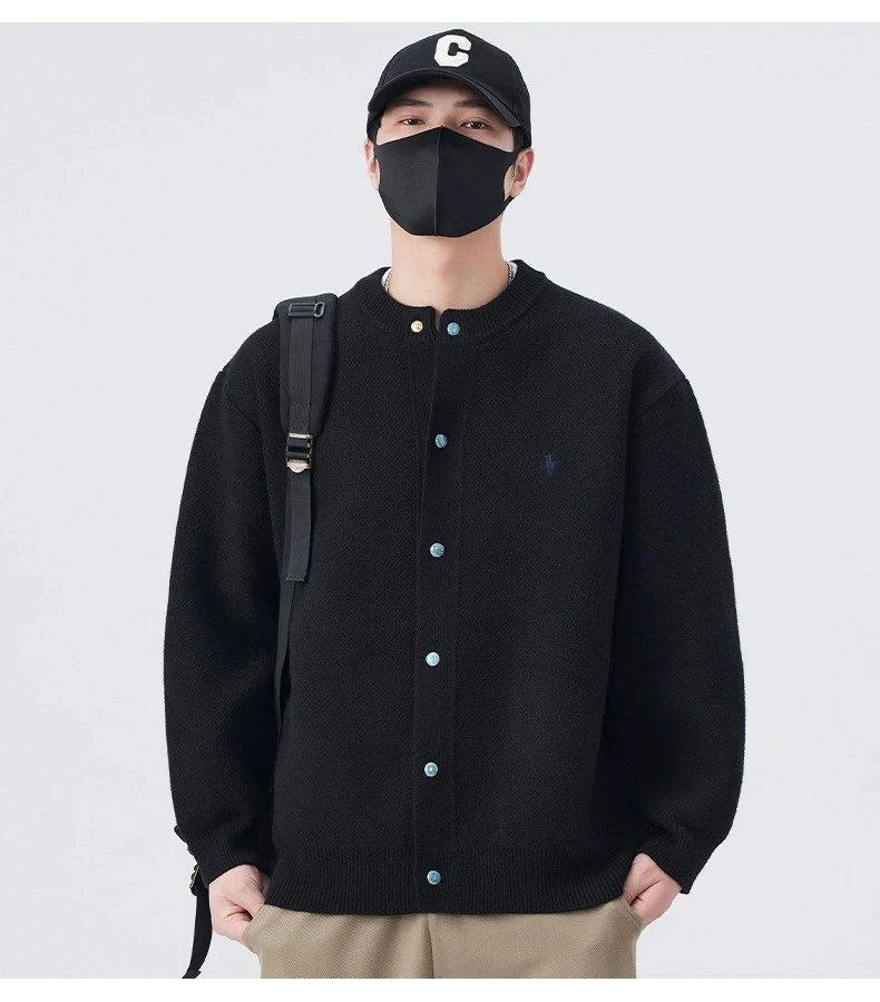 Polo Ralph Lauren Color-Block Button-Up Cardigan Gray Outerwear.cardigan - 5