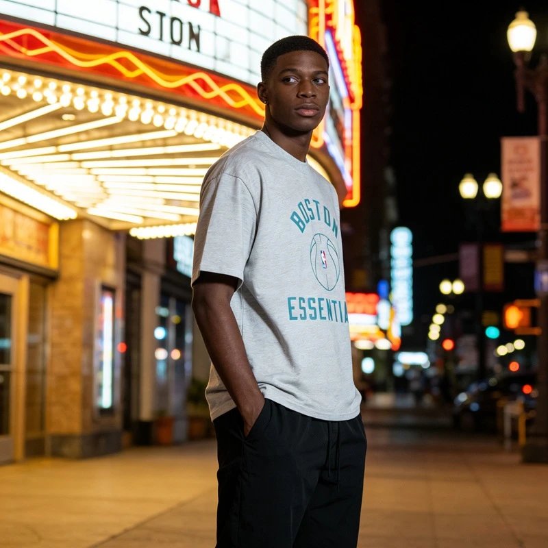 MLB x Essentials Atlanta Essentials Black T-Shirt - 3