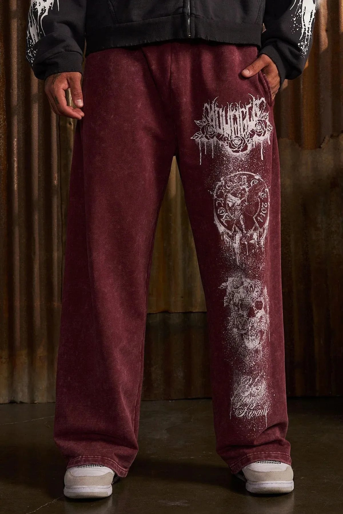 Hellstar Skull Graphic Navy Sweatpants - 6