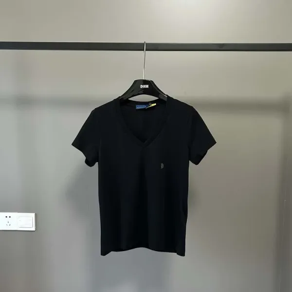 Design DHH V-Neck Black T-Shirt T-Shirts - 1