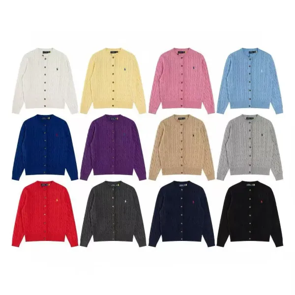Polo Ralph Lauren Cable Knit Cardigan Charcoal Gray Cardigan - 2