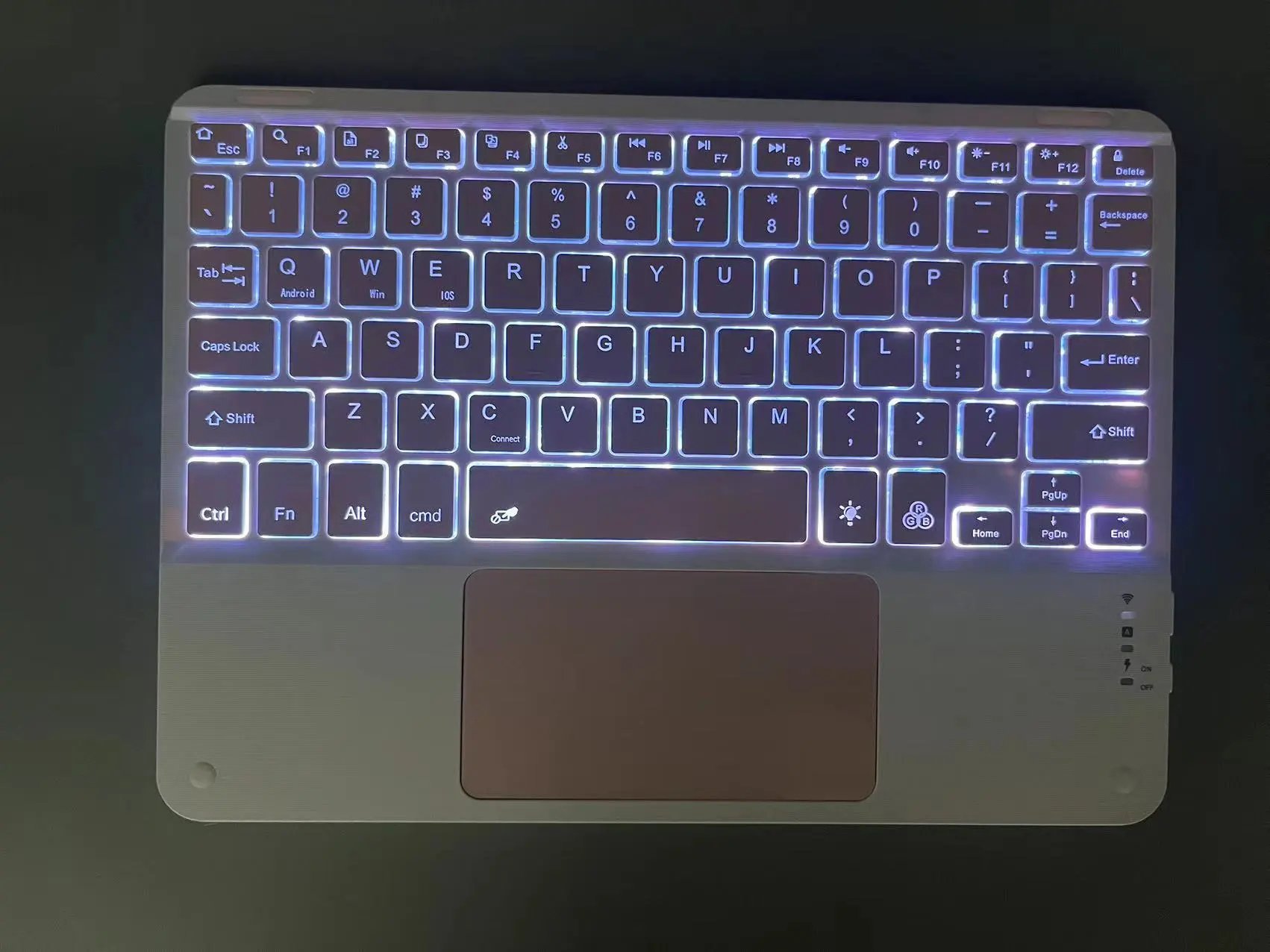 Pink backlit keyboard