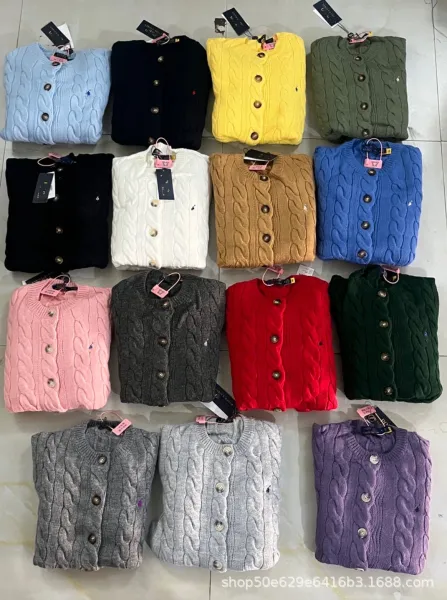 Polo Ralph Lauren Cable Knit Cardigan Gray Sweater Outerwear.cardigan - 4