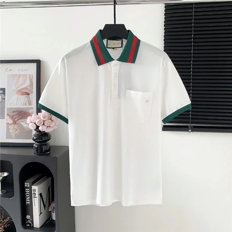 30 G Family Double G Embroidery Contrast Color Collar Pocket