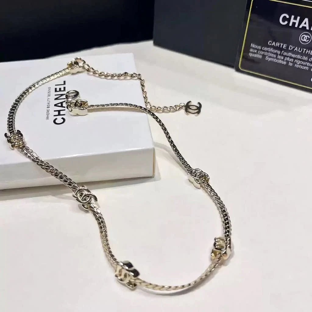 Chanel Heart Pendant Necklace Blue and Rose Gold Enamel Necklaces Jewelry - 6