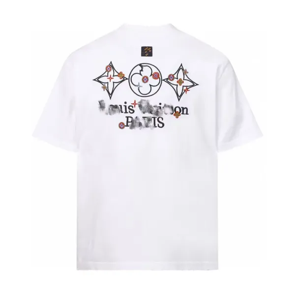 Louis Vuitton Monogram Floral Embroidered Black T-Shirt - 9