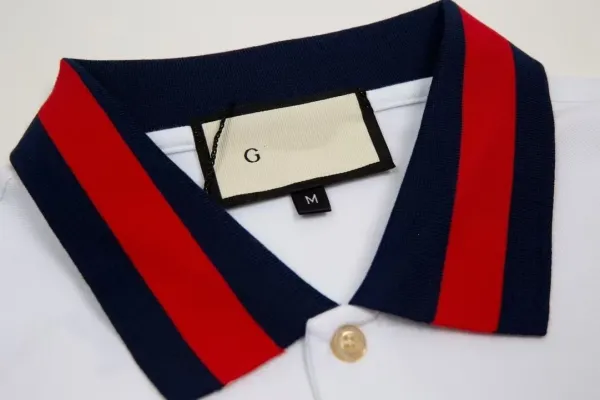 Gucci Logo-Embroidered Black Polo with White Trim Polo Shirt - 28