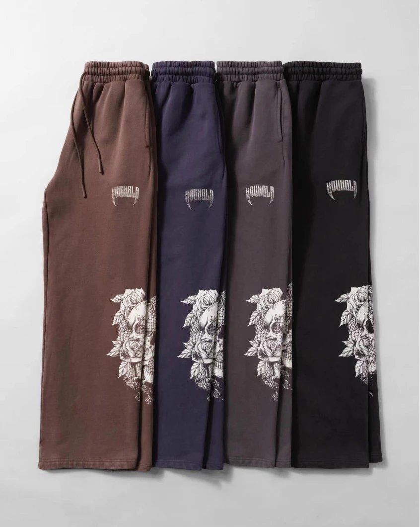 Design Houndla Skull & Roses Brown Sweatpants - 21