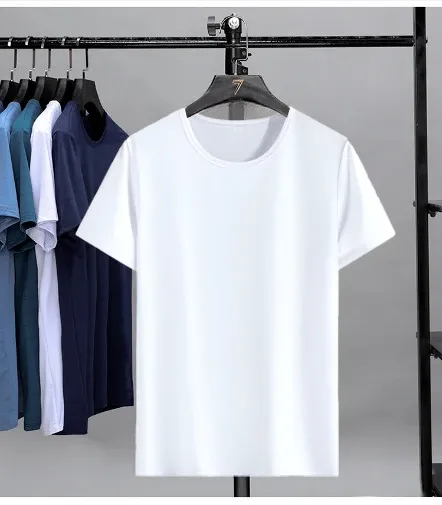 Design Basic Crew Neck White T-Shirt - 1