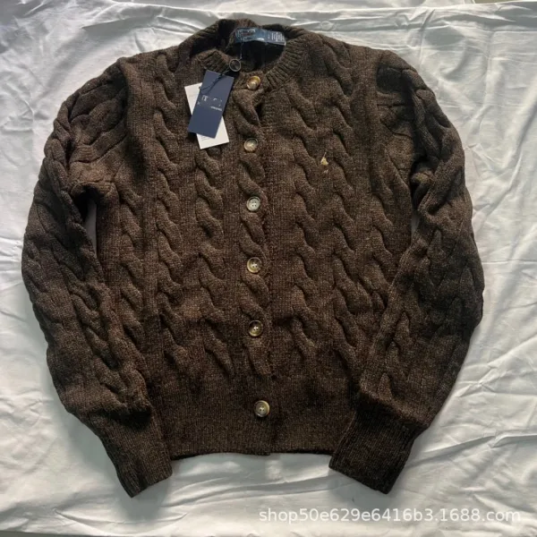 Polo Ralph Lauren Cable Knit Cardigan Gray Sweater Outerwear.cardigan - 9