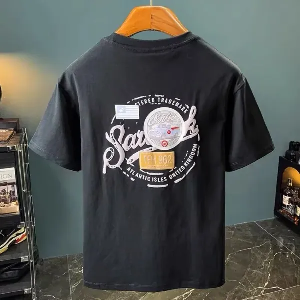 Design Persol Graphic Print Oversized T-Shirt Black - 5
