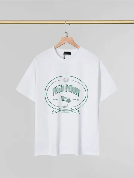 Fred Perry Oval Logo Graphic White T-Shirt - 1