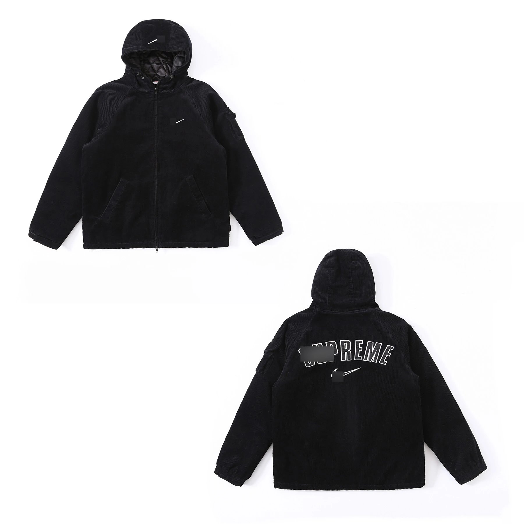 Supreme Denim Hooded Jacket Light Wash Blue Outerwear - 12