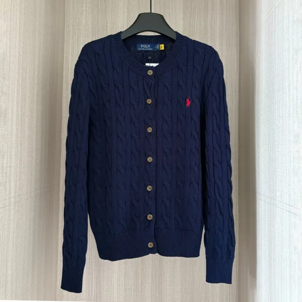 Polo Ralph Lauren Cable Knit Cardigan Navy Blue - 1