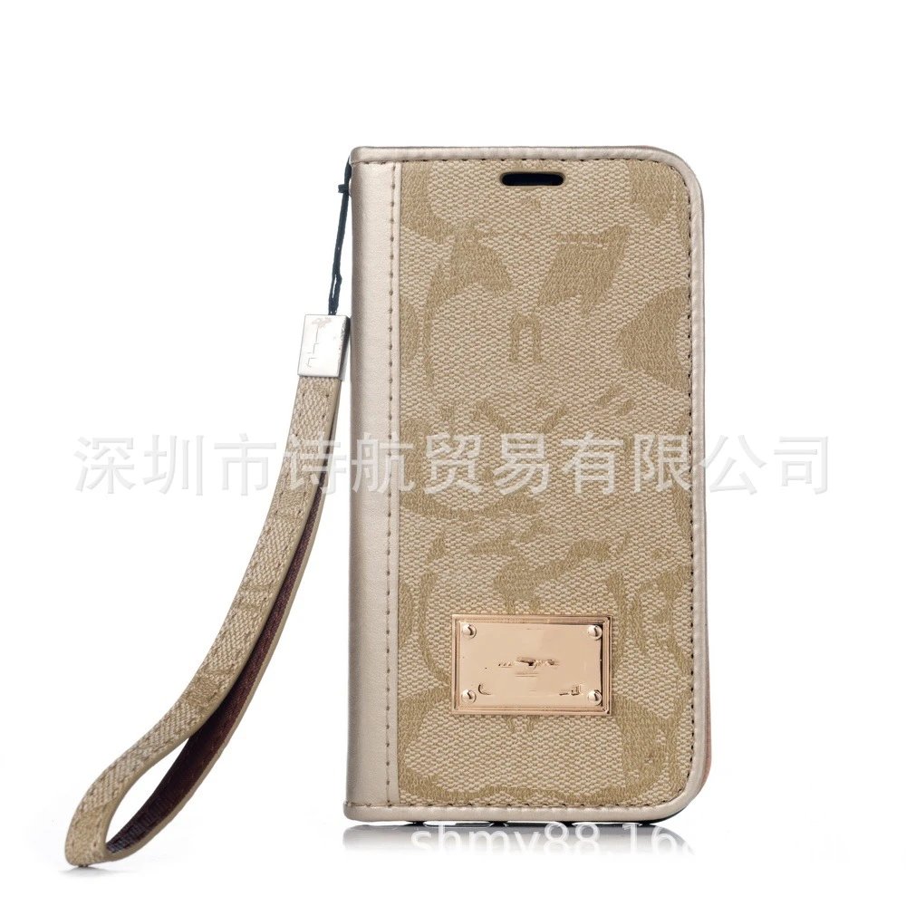 Design Flip Phone Case with Wrist Strap Pink Beige Phone Accessories - 8