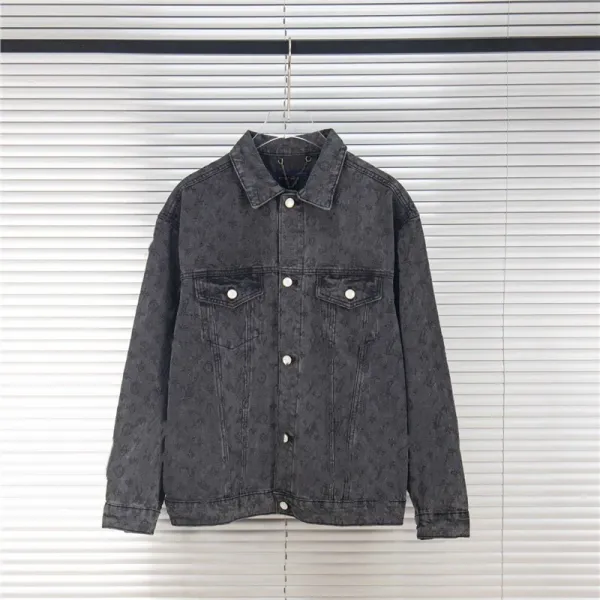 Louis Vuitton Monogram Denim Jacket Charcoal Gray Denim-Jacket - 1