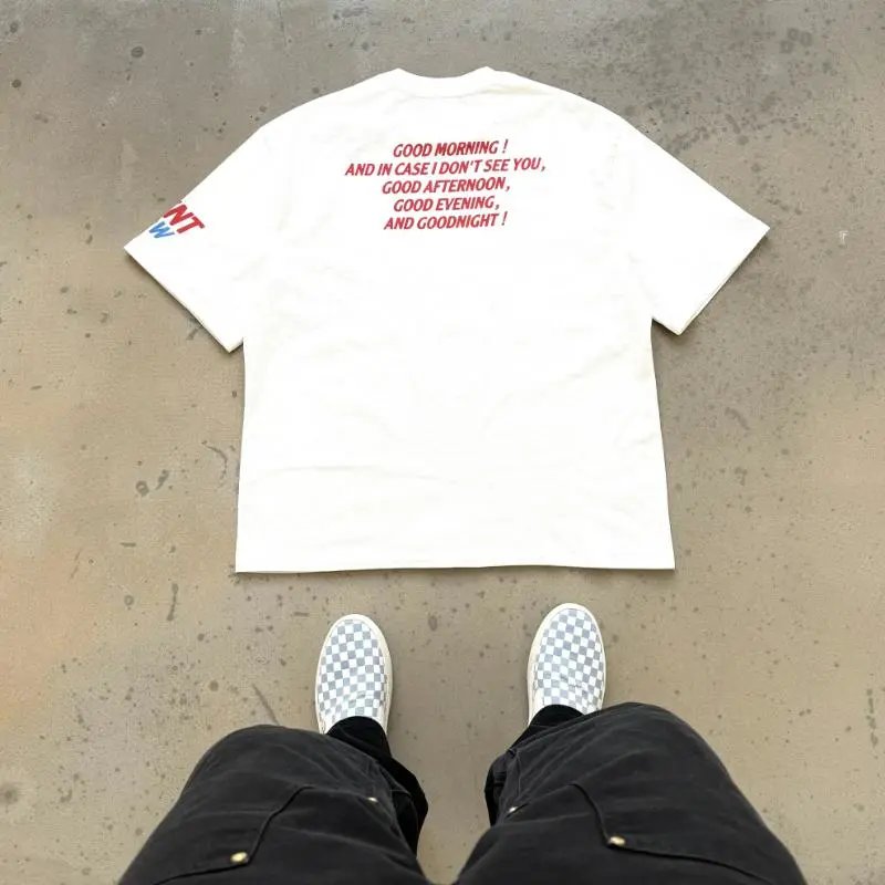 Saint Tears The Truman Show Graphic Print Oversized T-Shirt White - 6