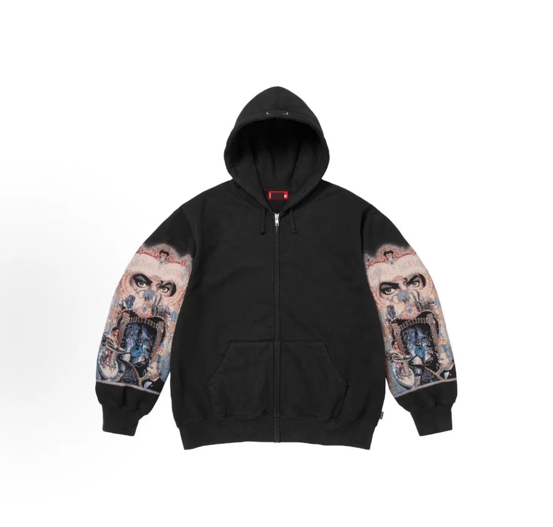 Supreme Denim Hooded Jacket Light Wash Blue Outerwear - 49