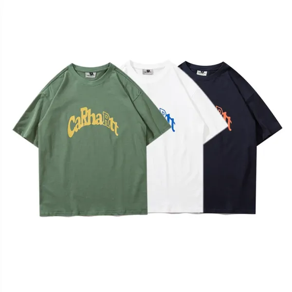 Carhartt Work In Progress Carhartt WIP Arch Logo Navy T-Shirt T-Shirts - 54
