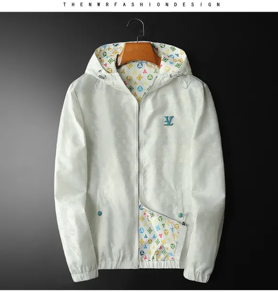 Louis Vuitton Monogram Windbreaker White Jacket Outerwear.windbreaker - 1
