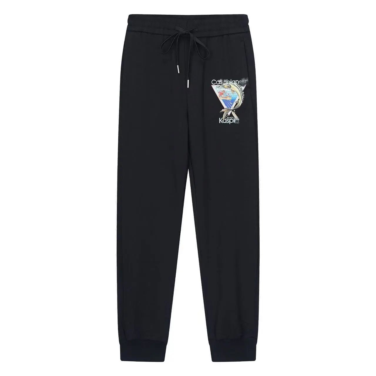 Design Graphic Print Jogger Sweatpants Black - 6