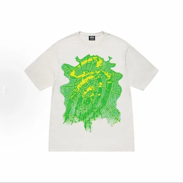 Stussy Abstract Graphic Print Off-White T-Shirt - 1