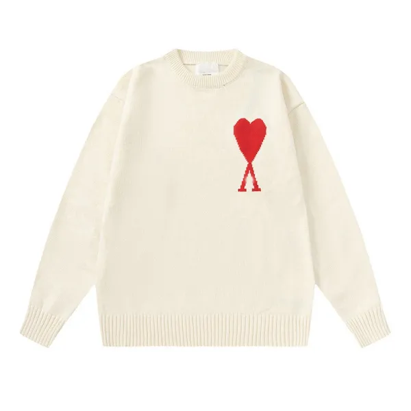 Comme des Garçons Play Heart Knit Sweater Beige - 1