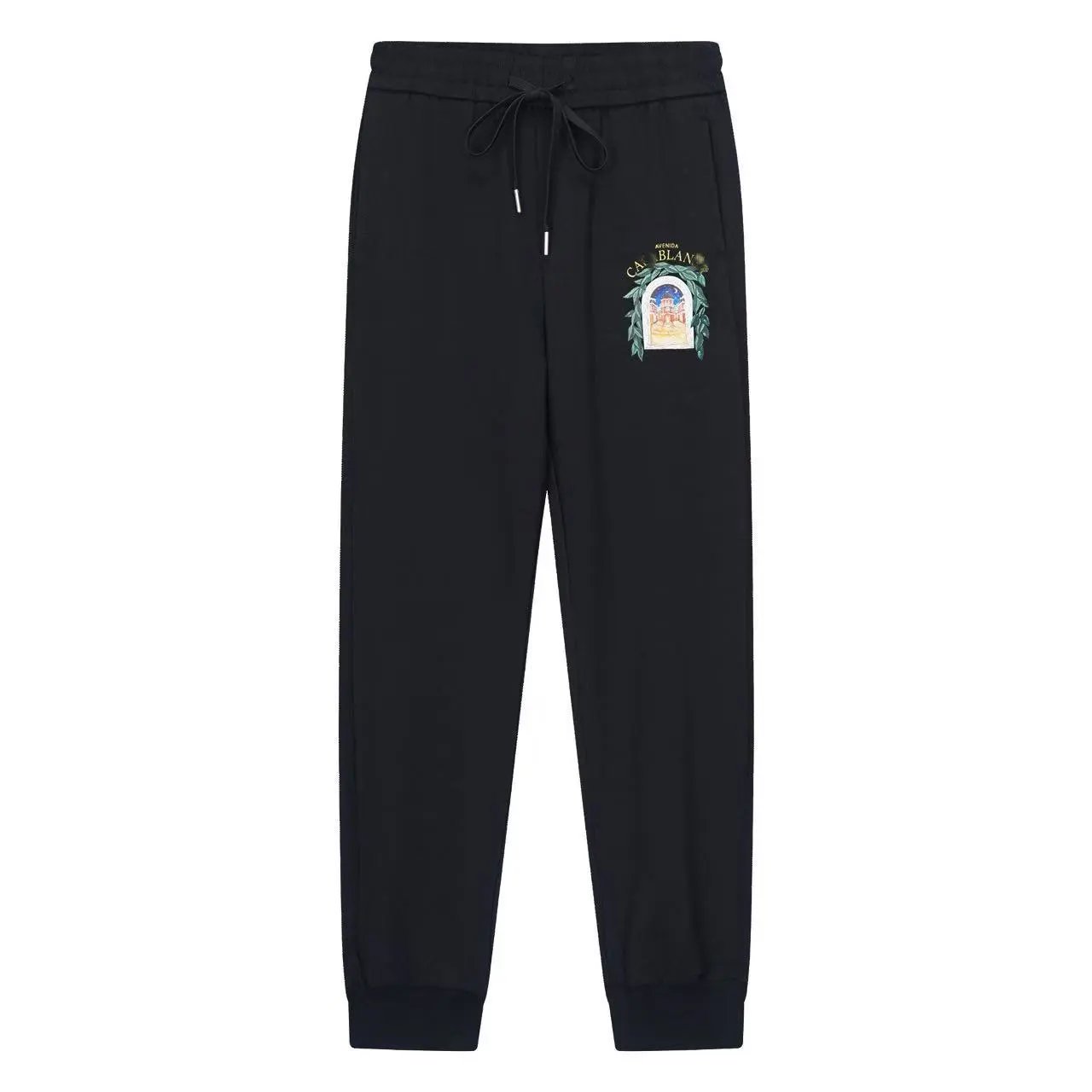 Design Graphic Print Jogger Sweatpants Black - 17