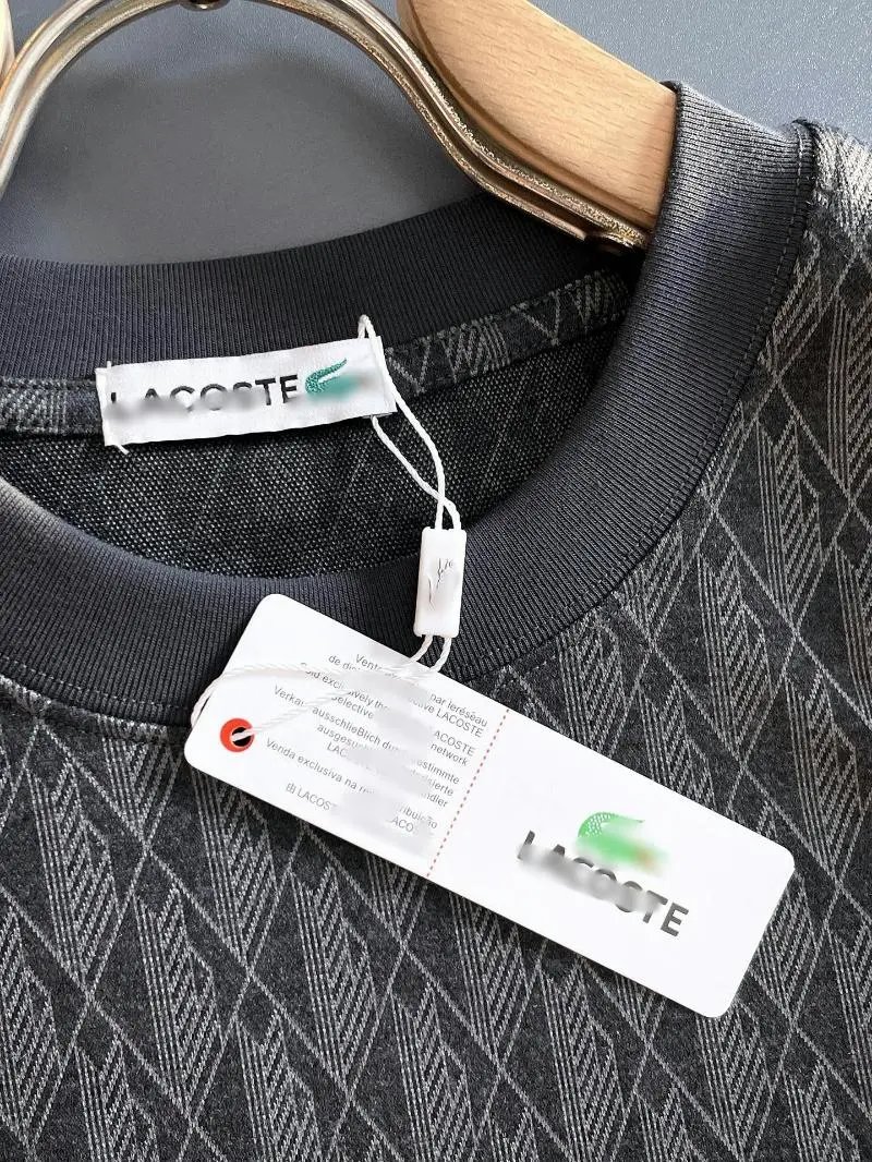Lacoste Monogram Print Beige Set T-Shirt and Shorts - 17