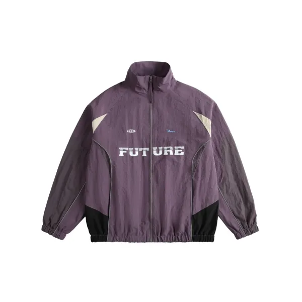 Design Future Windbreaker Navy Beige Blue Outerwear - 7