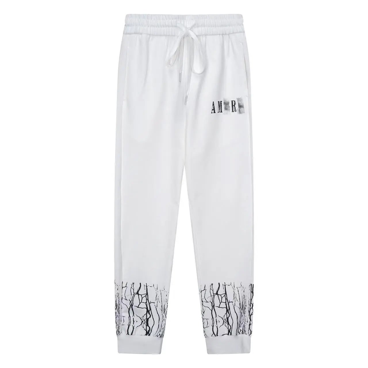 Design Graphic Print Jogger Sweatpants Black - 20