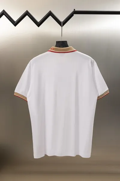Design Classic Collar Polo White with Beige and Red Trim Polo Tops Polo - 6