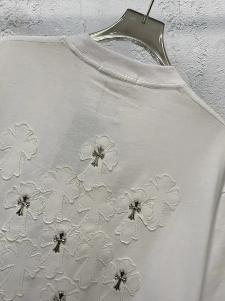 Chrome Hearts Cross Embroidered Black T-Shirt - 15