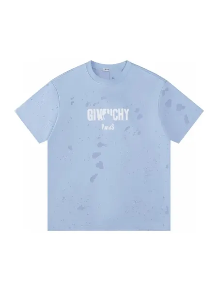 Givenchy Distressed Logo Print White T-Shirt - 4