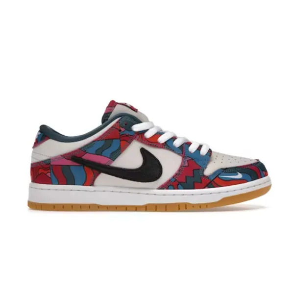 Nike SB Dunk Low Multicolor Abstract Print Sneakers Skateboard Shoes - 2