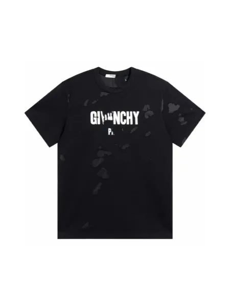 Givenchy Distressed Logo Print White T-Shirt - 6