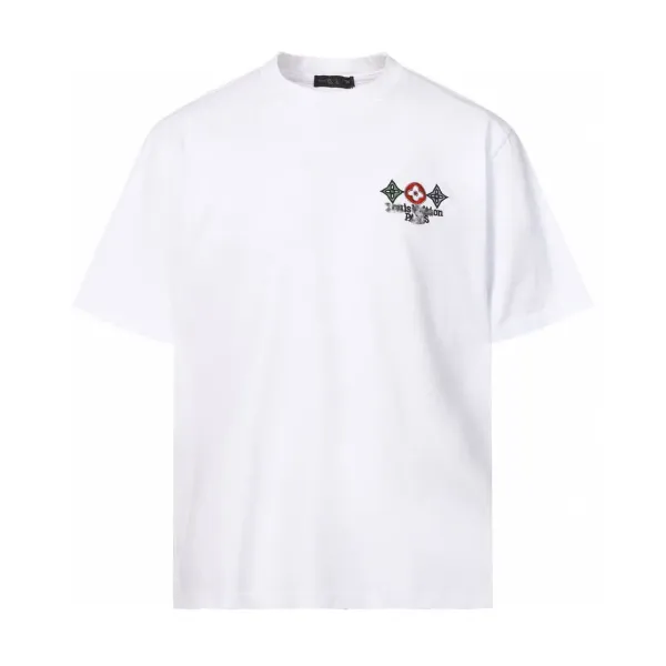 Louis Vuitton Monogram Floral Embroidered Black T-Shirt - 10